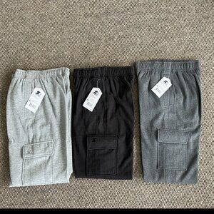 NWT 3 pair boy's Starter cargo sweatpants Size Large 10-12